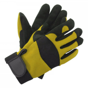 Gants de sécurité robustes en polyester, paume double couche, cuir synthétique souple Amara, ajustement parfait, poignet réglable, antistatiques - Product Image 4