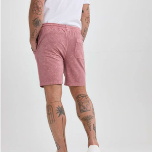 กางเกงขาสั้นตาข่ายระบายอากาศขายส่ง กางเกงขาสั้นฤดูร้อน ชุดออกกำลังกาย กางเกงวิ่งแห้งเร็วแบบวินเทจ กางเกงขาสั้นย้อมสีเอซิด กางเกงขาสั้นผู้ชาย - Product Image 6