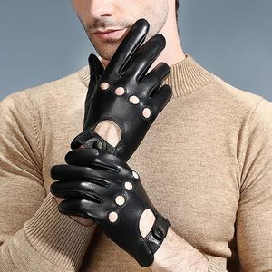Men Retro Black Leather <b>Driving</b> <b>Gloves</b> Lined Screen Touch Short <b>Gloves</b> M | Mens Accessories |<b>Gloves</b> & Mittens - Product Image 1