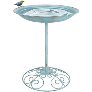 Mangeoire à oiseaux vintage en métal noir pour jardin extérieur, avec support stable, à prix raisonnable. - Product Image 3