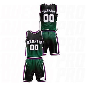 Uniformes de Baloncesto Deportivos a Rayas, Transpirables y Ecológicos de Fantasy Wear, 100% Poliéster, Tallas Personalizadas para Adultos - Product Image 2