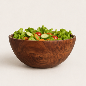Vente en gros de bols en bois d'acacia écologiques faits à la main, grand bol en bois massif pour salade et service, décoration de table de cuisine - Product Image 6