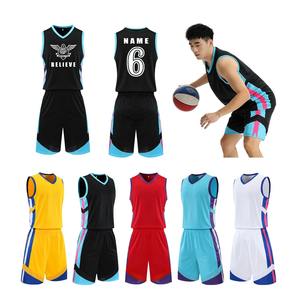 Maillot de basket-ball en gros d'usine, ensemble de sport personnalisé, qualité supérieure, logo et nom imprimés, maillot pour hommes et jeunes - Product Image 1