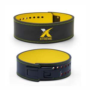 Ceinture de musculation réglable en cuir de vachette de 13 mm d'épaisseur avec boucle à levier pour haltérophilie et entraînement de la taille - Product Image 2