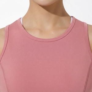 Women Pink Sleeveless Tennis <b>Dress</b> Round Neck Fitted Quick Dry Sport Apparel <b>Summer</b> Wear - Product Image 6