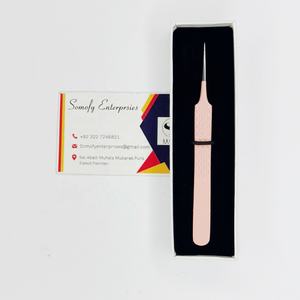 Customizable Private Label Stainless Steel Eyelash Tweezers Strong Hold <b>Fiber</b> Tip Straight Volume Extensions Sustainable <b>Product</b> - Product Image 1