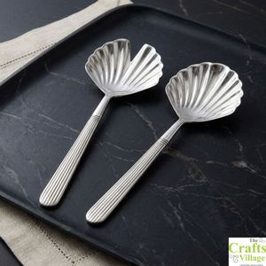 Unique Design Stainless Steel <b>Salad</b> Server Set 2 Handmade Eco-Friendly Dishwasher Safe for Home Restaurant Hotel Use <b>Salad</b> <b>Tools</b> - Product Image 1