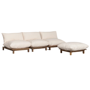 Canapé modulaire 3 places Minh Phuoc Furniture Oil Stain, style moderne, pour intérieur/extérieur, salon. - Product Image 1
