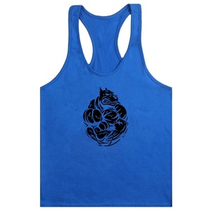 Débardeurs de sport noirs pour hommes en gros – Maillots de corps de musculation et fitness 100 % coton respirant à séchage rapide avec broderie - Product Image 3