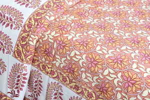 Drap plat en coton imprimé de Jaipur, 200 fils, toutes saisons, écologique, durable, lavable, respirant, doux pour la peau, taille complète - Product Image 3