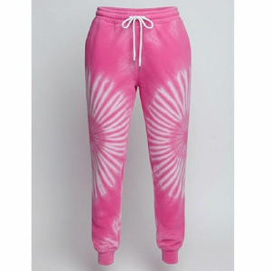 <b>Pink</b> Tie Dye Hooded Fleece Tracksuit Set Casual Loose Fit All Seasons Sportswear Two Piece <b>Long</b> <b>Sleeve</b> Sweatshirt Pants - Product Image 5