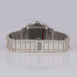 High Quality VVS Moissanite Diamond Watch Rose Gold Stainless Steel <b>Case</b> Fashion Business Style Fully Iced Dial Glass Wristwatch - Product Image 4