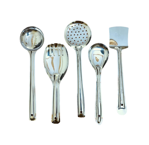 Stainless Steel Healthy Guangdong Home Kitchen <b>Utensils</b> <b>Set</b> Dishwasher Safe With Long Handle Steel <b>Cooking</b> Spoon - Product Image 5