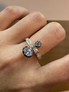 Anillo de Diamantes Cultivados en Laboratorio con Corte Asscher y Ovalado, con Banda de Media Eternidad de Esmeraldas y Corte Redondo, Oro Sólido de 14K, Amuletos Sorpresa para Boda - Product Image 4