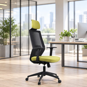 Fauteuil ergonomique KINSHA avec dossier en maille, accoudoirs réglables, appui-tête intégré, base pivotante, réglage électrique de la hauteur, design moderne pour - Product Image 1