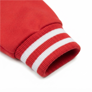 Sudadera con Capucha Raglán Roja y Blanca Personalizada, Sudadera con Letras Griegas de Hermandad, Bordado Chenille, Sudadera con Capucha de Forro Polar, Ropa Universitaria - Product Image 5
