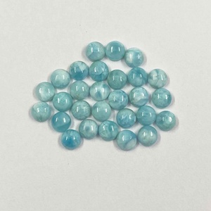 Wholesale Price Natural Blue <b>Larimar</b> Smooth Round Cabochon 5mm Semi Precious Gemstone Luxury Handmade <b>Jewelry</b> Online Shopping - Product Image 3
