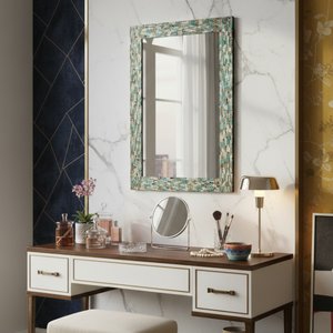 Modern Mosaic <b>Mirror</b> 24 x 36 Inch <b>Wall</b> Hanging Decorative <b>Mirror</b> for Living Room Bedroom Bathroom Elegant Designer Home Decor - Product Image 3