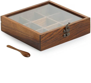 Wood Spice <b>Box</b> High Quality Eco-Friendly Wooden Kitchen Spice Rack Container <b>Box</b> Best Selling Sale - Product Image 3