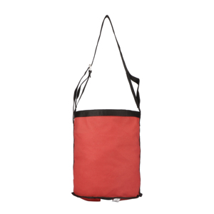 Red <b>Canvas</b> Horse Feeding Bag Durable Nose Feed Bag Adjustable Strap Oval Leather Patch Portable Horse Feed Bag - Product Image 4