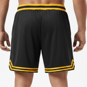 Shorts de sport athlétiques de haute qualité OEM, logo personnalisé, shorts décontractés pour la salle de sport, entraînement, basketball, séchage rapide, shorts en mesh pour hommes - Product Image 6