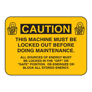 Señal de Bloqueo de Seguridad Brady para Mantenimiento - Tablero de Seguridad Industrial de PVC para Máquinas - Product Image 1