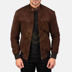 Latest New Design Brown <b>Suede</b> Leather <b>Jacket</b> for Men with Customized Fully Customized <b>Suede</b> <b>Jacket</b> - Product Image 3