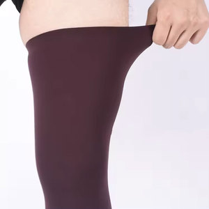 Jambières en tricot noir pour femmes, motif géométrique, épaisses, chaudes, pour usage quotidien, ajustables, en spandex extensible, imprimé floqué - Product Image 3
