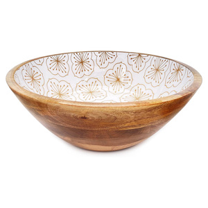 Cuenco de madera de mango de primera calidad, cuenco grande decorativo bohemio moderno para servir ensaladas, regalos para mamá y Decoración de mesa para el hogar - Product Image 5