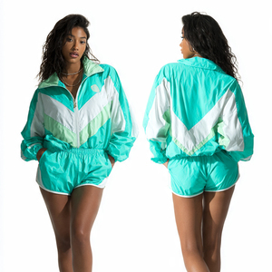 Crop 100% Nylon Windbreaker Shorts Set Women Cropped Waterproof Tops <b>Wind</b> <b>Breaker</b> Shorts Ladies Mountain Shorts Set Women's - Product Image 5