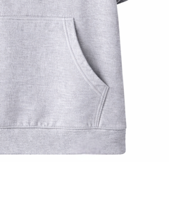 Sudadera con Capucha Gris Personalizada de Manga Corta para Hombre, Estilo Casual, Ligera, de Verano, con Bolsillos, Mezcla de Algodón - Product Image 5