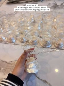 Copas de Vino de Concha Marina Hechas a Mano con Diseño Costero, Regalo de Aniversario de Bodas o Cumpleaños 2026, 99 Gold Data, Capacidad de 20-100 ml, para Cócteles - Product Image 2