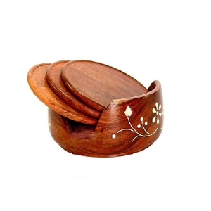 Wooden Handmade Drink Coasters Rustic Wooden Tea Coffee Cup <b>Mats</b> for Dining Table Home <b>Kitchen</b> Office Decor - Product Image 1