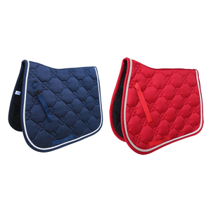 Tapis de selle tout usage respirant en coton rouge marine matelassé avec rembourrage en polyester et doublure en polaire pour l'équitation - Product Image 3
