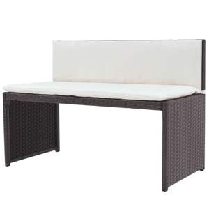 Ensemble de meubles de jardin marron et blanc crème - Product Image 6