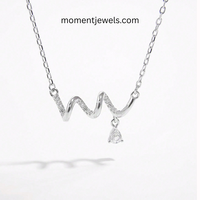 Collier pendentif gouttes d'eau en argent sterling 925 pour femme, plaqué platine, incrustation de zircon, bijoux minimalistes asymétriques