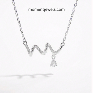 Collar con Colgante de Gotas de Agua en Plata de Ley 925 para Mujer, Chapado en Platino con Incrustaciones de Circonio, Joyería Minimalista Asimétrica - Product Image 4
