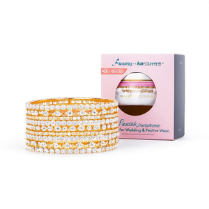 Fashion Jewelry <b>Sets</b> Sparkling Austrian Stone Fancy <b>Bangles</b> for Wedding & Festive Wear - Product Image 2