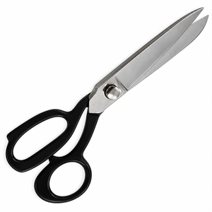 Ciseaux de tailleur multi-usages noirs MANAN INSTRUMENTS en acier inoxydable à bord lisse, qualité DIY, manche non pliable - Product Image 2