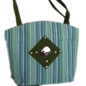 Nouveau sac fourre-tout en toile rayée tendance pour femmes, sac à main de luxe de haute qualité, sac à bandoulière et sac à main élégant - Product Image 1