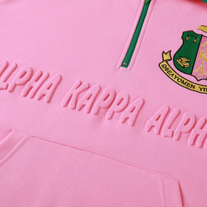 Sudadera AKA con Cierre de Cremallera, Unisex, Rosa y Verde, Felpa Premium, Estilo Casual, Ropa Griega, Color Rosa y Verde - Product Image 5