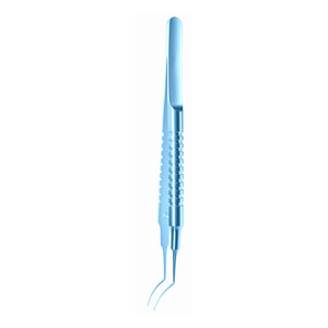 Utrata Forceps de Capsulorhexis et Cystotome, Embouts 11,50 mm, Mâchoires Courbées, Manche 110 mm, en Titane, Forceps Chirurgical Ophtalmique Manuel - Product Image 3