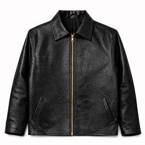 Chaqueta de Cuero Genuino de Cocodrilo Premium, Estilo Urbano, Profesional, Personalizada, Moderna, Clásica, Chaqueta Bomber de Cuero Repujado - Product Image 3