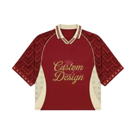 Camiseta de Fútbol para Hombre, Color Marrón, con Estampado Sublimado, Manga Corta, Transpirable, Poliéster, Corte Regular, Cuello Camisero, para Todas las Temporadas