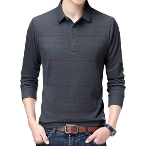 High Quality Men's Long Sleeves Polo Shirt Custom Logo Sublimation Cotton <b>Canvas</b> Solid Quick Dry for Shirt Golf Wear Collared - Product Image 6
