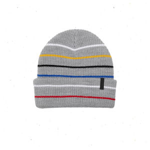 Bonnet tricoté d'hiver de haute qualité pour hommes et femmes, avec logo personnalisé, broderie 3D, motif polaire, étiquette tissée ajustable - Product Image 1