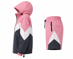 Conjunto de Chaqueta Cortavientos Ligera con Capucha y Pantalones Cortos de Secado Rápido para Hombre, Ropa Deportiva Transpirable para Actividades al Aire Libre - Product Image 5
