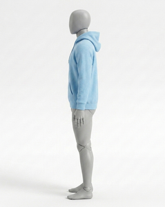 เสื้อฮู้ดผู้ชายสีฟ้าอ่อน ทรงปกติ ผ้าฝ้ายฟลีซ สวมใส่สบายๆ สำหรับฤดูใบไม้ร่วง มีกระเป๋าหน้า - Product Image 3
