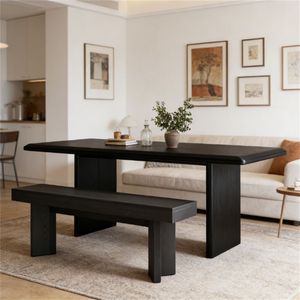 Farmhouse Style Kitchen <b>Table</b> Bench <b>Dining</b> Room Furniture <b>Stool</b> Only - Product Image 2