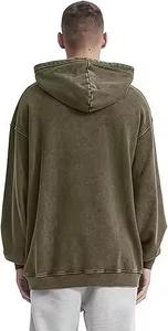 Sweat à capuche personnalisé épais délavé à l'acide, style vintage oversize streetwear, unisexe, 100% coton, épaules tombantes, effet délavé minéral - Product Image 4